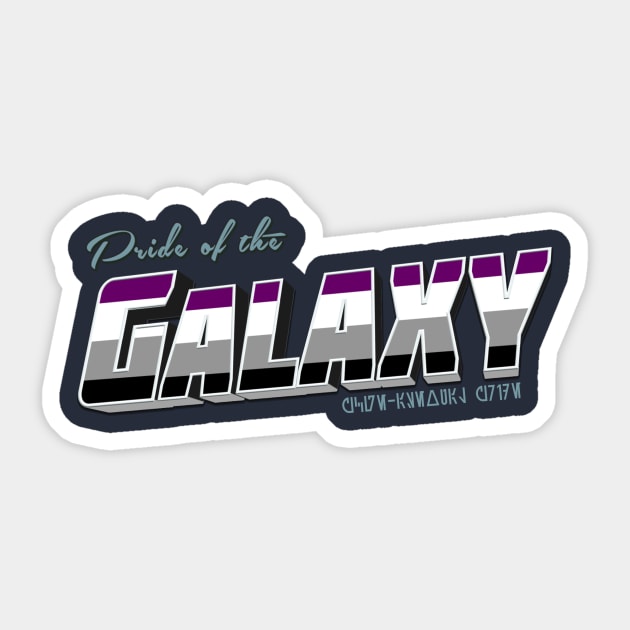 PCGE - Pride of the Galaxy - ASEXUAL Pride Sticker by PostcardsFromTheGalaxysEdge